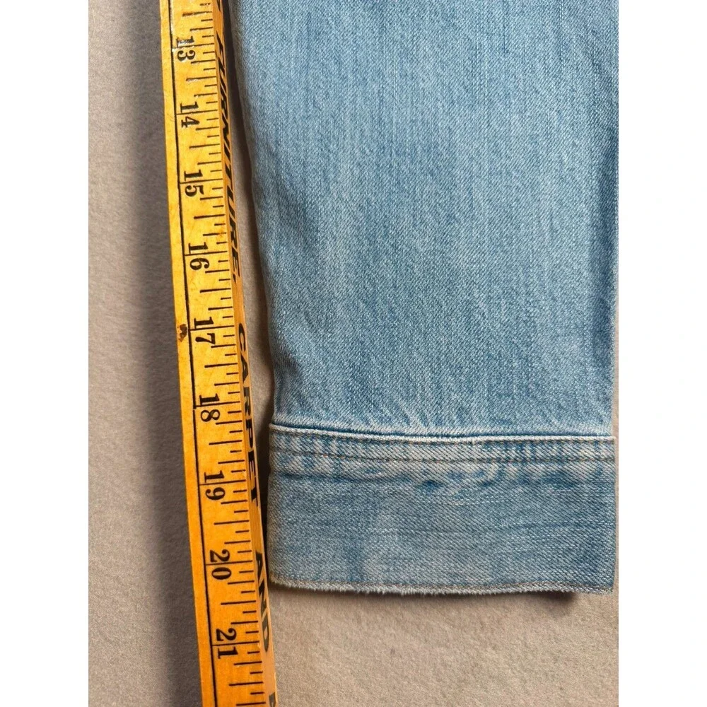 J Crew Men's Classic Denim Trucker Jacket Light Wash Indigo Eco Re-Imagined M